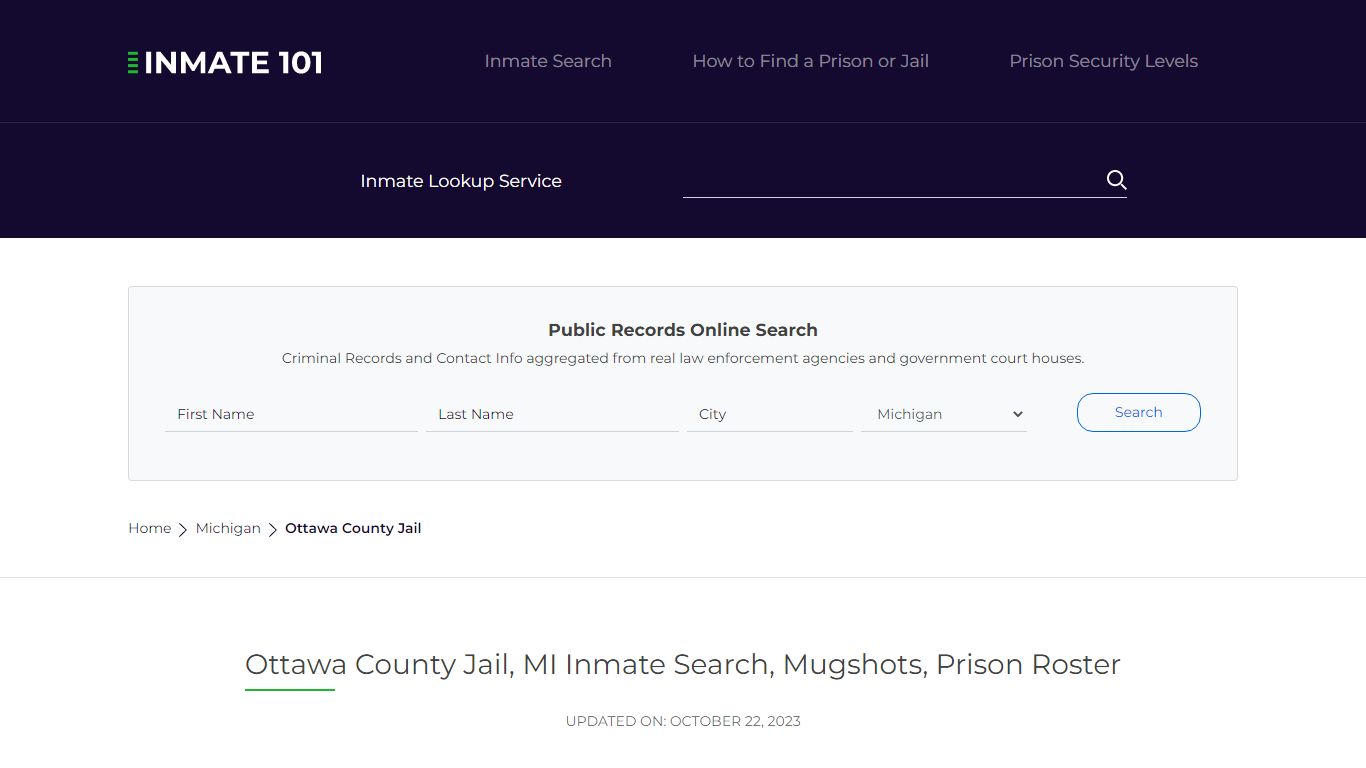 Ottawa County Jail, MI Inmate Search, Mugshots, Prison Roster